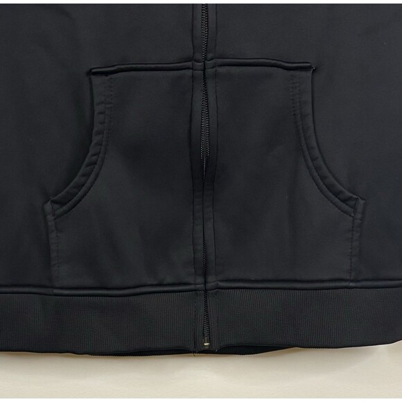 BURTON Black Full Zip Hooded Jacket Boys Large Fleece Lined Sweatshirt Spellout - Picture 6 of 12